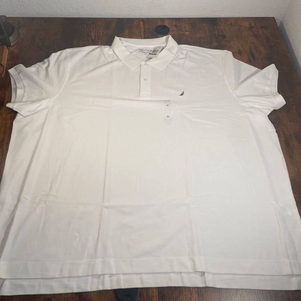 Nautica Shirt Men'sβWhite Performanceβ Deck Polo Sz 6xβNWT